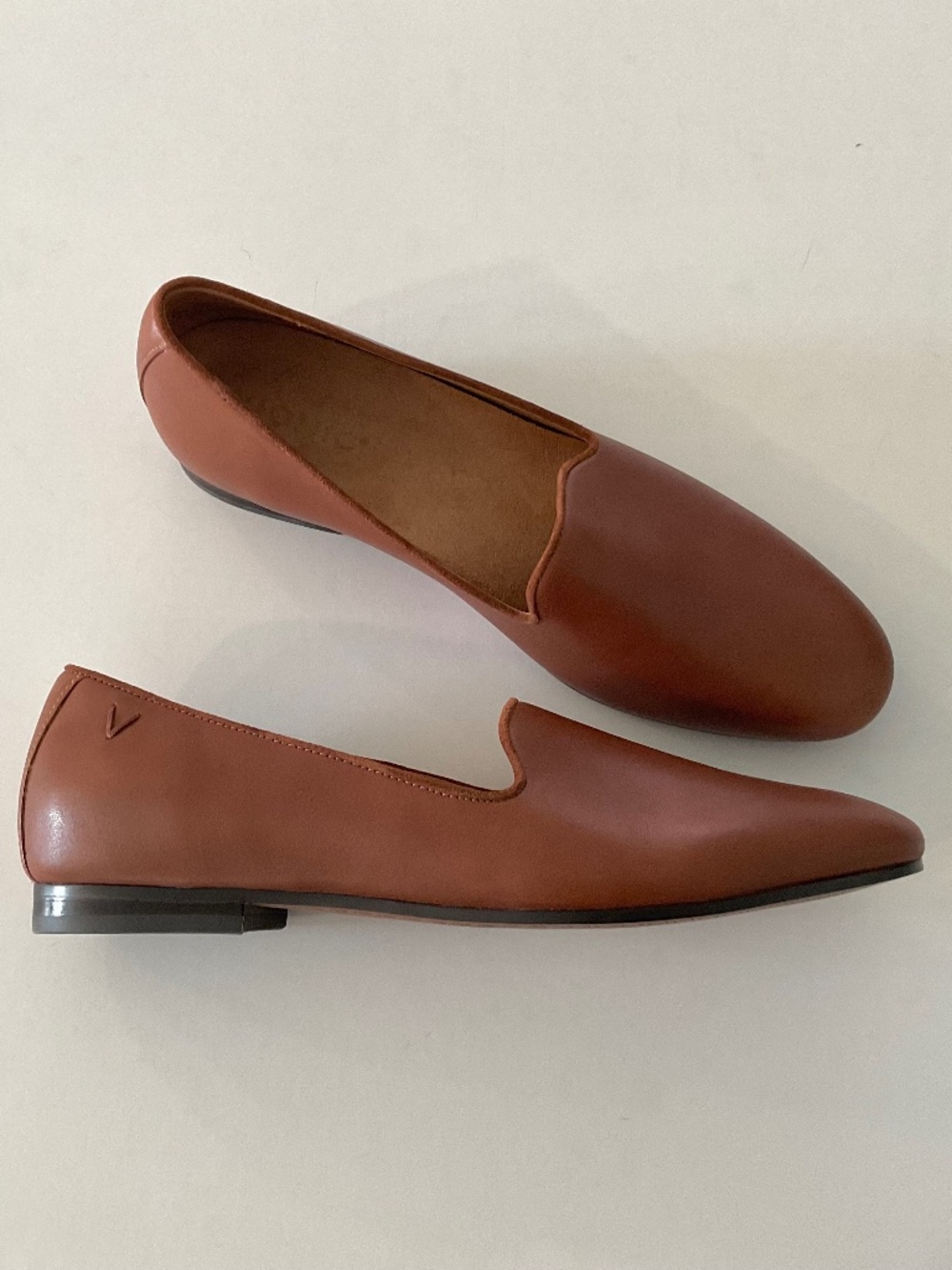 VIONIC Willa II Slip-on Brown Nappa Leather Flats Size 9 LIKE NEW